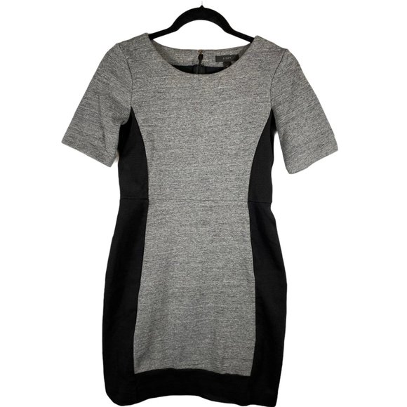 J.Crew Grey with Black Panel Sheath Dress - Picture 2 of 7